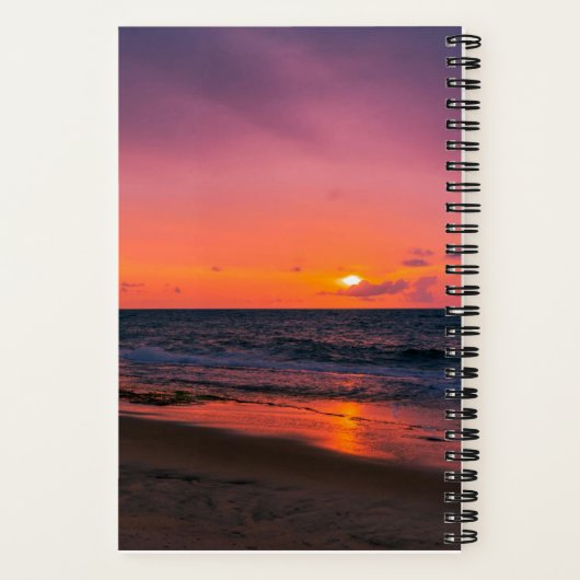 Sea and Sunset Notebook Notizblock (Rückseite)