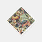 Sea Anemones, Actiniae Seeanemonen Ernst Haeckel Serviette (Ecke)