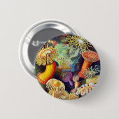 Sea Anemones Ernst Haeckel Fine Art Button (Vorne & Hinten)