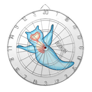 Sea angel cartoon illustriert dartscheibe