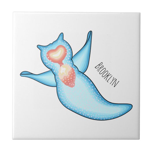 Sea angel cartoon illustriert fliese (Vorderseite)