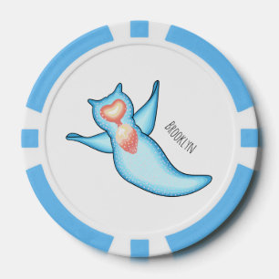 Sea angel cartoon illustriert pokerchips