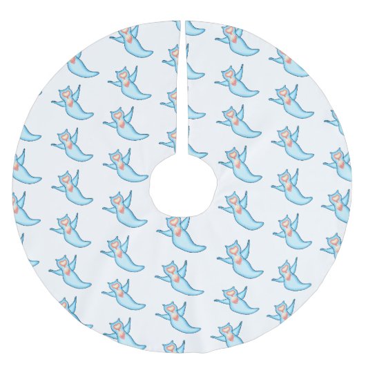 Sea angel cartoon illustriert polyester weihnachtsbaumdecke (Vorderseite)