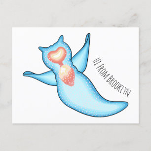 Sea angel cartoon illustriert postkarte