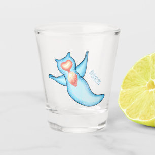 Sea angel cartoon illustriert schnapsglas