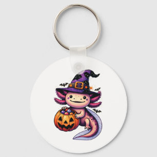 Sea Animal Lovers Axolotl Witch Hat Celebrating Ha Schlüsselanhänger