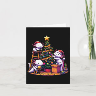 Sea Animal Lovers Kawaii Axolotl Dekorieren Christ Karte
