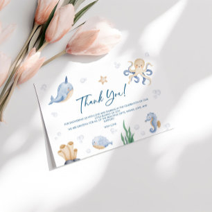 Sea Animals Baby Dusche Danke Karte