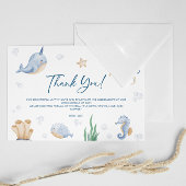 Sea Animals Baby Dusche Danke Karte