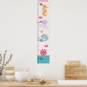 Sea Animals Ocean Life Growth Chart Behielt auf 8x Poster (Küche)