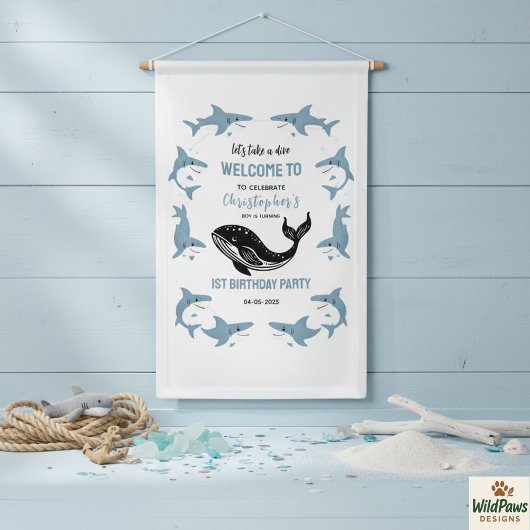 Sea Animals Shark 1st Birthday | Under the Sea Banner