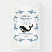 Sea Animals Shark 1st Birthday | Under the Sea Banner (Vertikal)