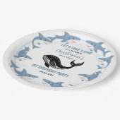 Sea Animals Shark 1st Birthday | Under the Sea Pappteller (Schrägansicht)
