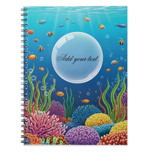 Sea Animations Kids-Notebook - Unterwasser-Ozean-A Notizblock (Vorderseite)