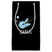 Sea Bass Funny Bass Guitar Fish Puck Dark BG Kleine Geschenktüte (Vorderseite)
