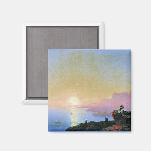 Sea Bay von Ivan Aivazovsky, Magnet (Vorderseite/Rückseite)