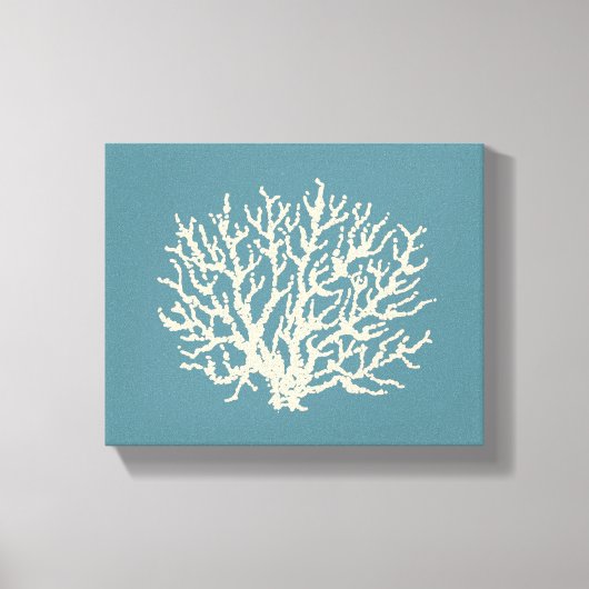 Sea Beach House Coral Wall Art Leinwand (Vorderseite)