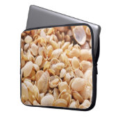 Sea Beach Muschel: Sommer texturiert Hintergrund Laptopschutzhülle (Vorderseite Links)