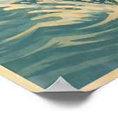 Sea Beast Retro Mermaid | Funny Coastal Beach Art Poster (Ecke)