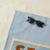 Sea Beast Retro Mermaid | Funny Coastal Beach Blue Strandtuch (Beispiel)