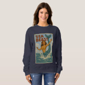 Sea Beast Retro Mermaid | Funny Coastal Beach Life Sweatshirt (Vorne ganz)
