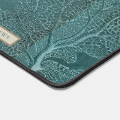 Sea Bird Botanischer Heron Fisch Quallen Aquamarin Schreibtischunterlage (Ecke)