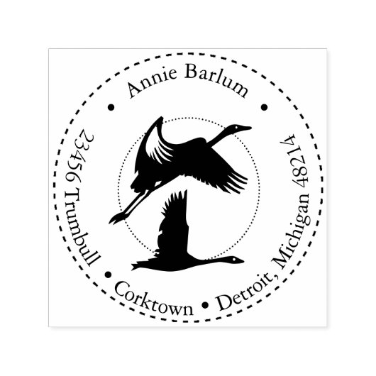 Sea Bird Monogram Self-Inking-Briefmarke Permastempel (Design)