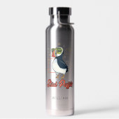 Sea Bird Stud Puffin Illustration Personalisiert Trinkflasche (Links)