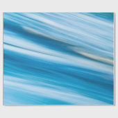 Sea Blue Abstrakt Geschenkpapier (Flach)