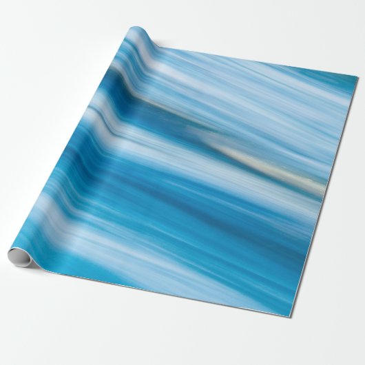 Sea Blue Abstrakt Geschenkpapier (Ungerollt)