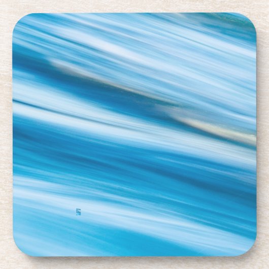 Sea Blue Abstrakt Getränkeuntersetzer (Vorderseite)