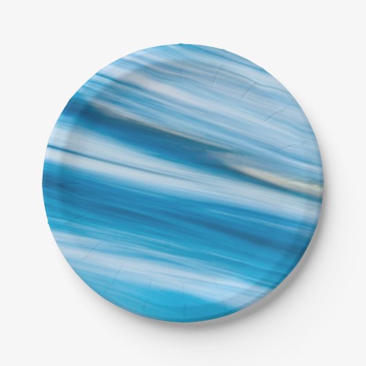 Sea Blue Abstrakt Pappteller (Vorderseite)