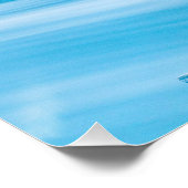 Sea Blue Abstrakt Poster (Ecke)