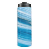 Sea Blue Abstrakt Thermosbecher (Vorderseite)