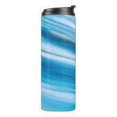 Sea Blue Abstrakt Thermosbecher (Nach links gedreht)