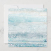 Sea Blue Beach Waves Küstenhochzeit Save The Date (Rückseite)