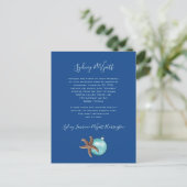 Sea Blue Christmas Cruise Einladung Postkarte (Stehend Vorderseite)