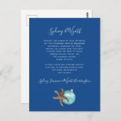 Sea Blue Christmas Cruise Einladung Postkarte (Vorne/Hinten)