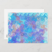 Sea Blue Curls Postkarte (Vorne/Hinten)