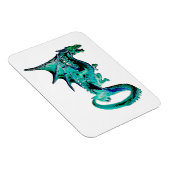 Sea Blue Dragon Flexible Foto Magnet (Rechte Seite)