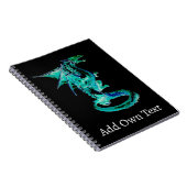 Sea Blue Dragon Notizblock (Rechte Seite)
