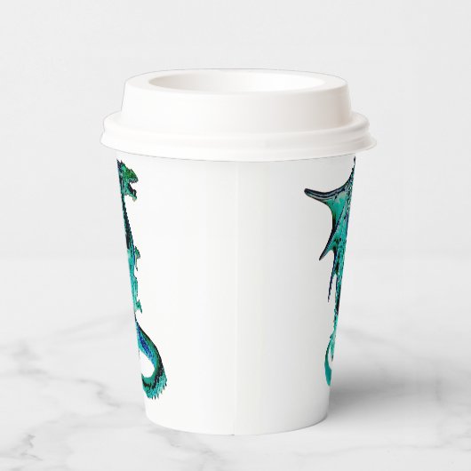 Sea Blue Dragon Pappbecher (Rechts)