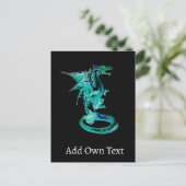 Sea Blue Dragon Postkarte (Stehend Vorderseite)