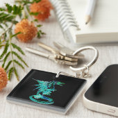 Sea Blue Dragon Schlüsselanhänger (Vorderseite rechts)