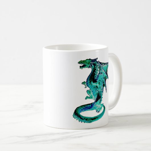 Sea Blue Dragon Tasse (VorderseiteRechts)