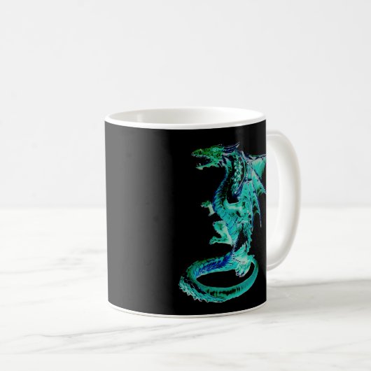 Sea Blue Dragon Tasse (VorderseiteRechts)