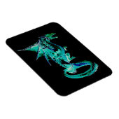 Sea Blue Dragon Vertikal Flexible Foto Magnet (Rechte Seite)