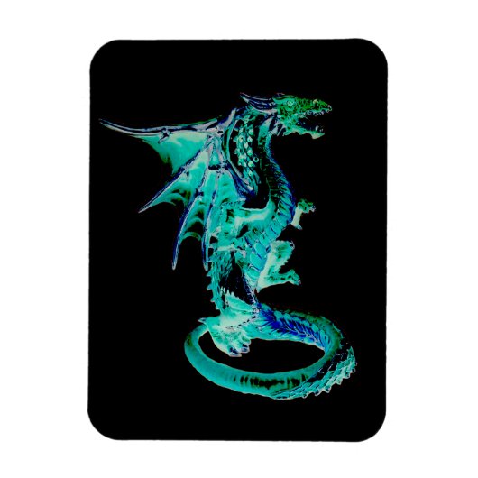 Sea Blue Dragon Vertikal Flexible Foto Magnet (Vertikal)