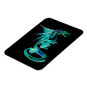 Sea Blue Dragon Vertikal Flexible Foto Magnet (Linke Seite)