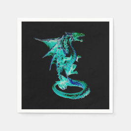 Sea Blue Dragon x 50 Serviette